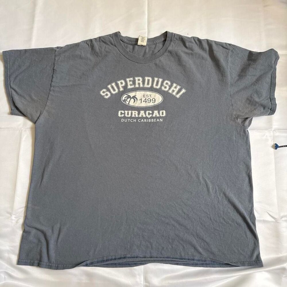 Superdushi Curacao Men's Blue and Grey T-shirt